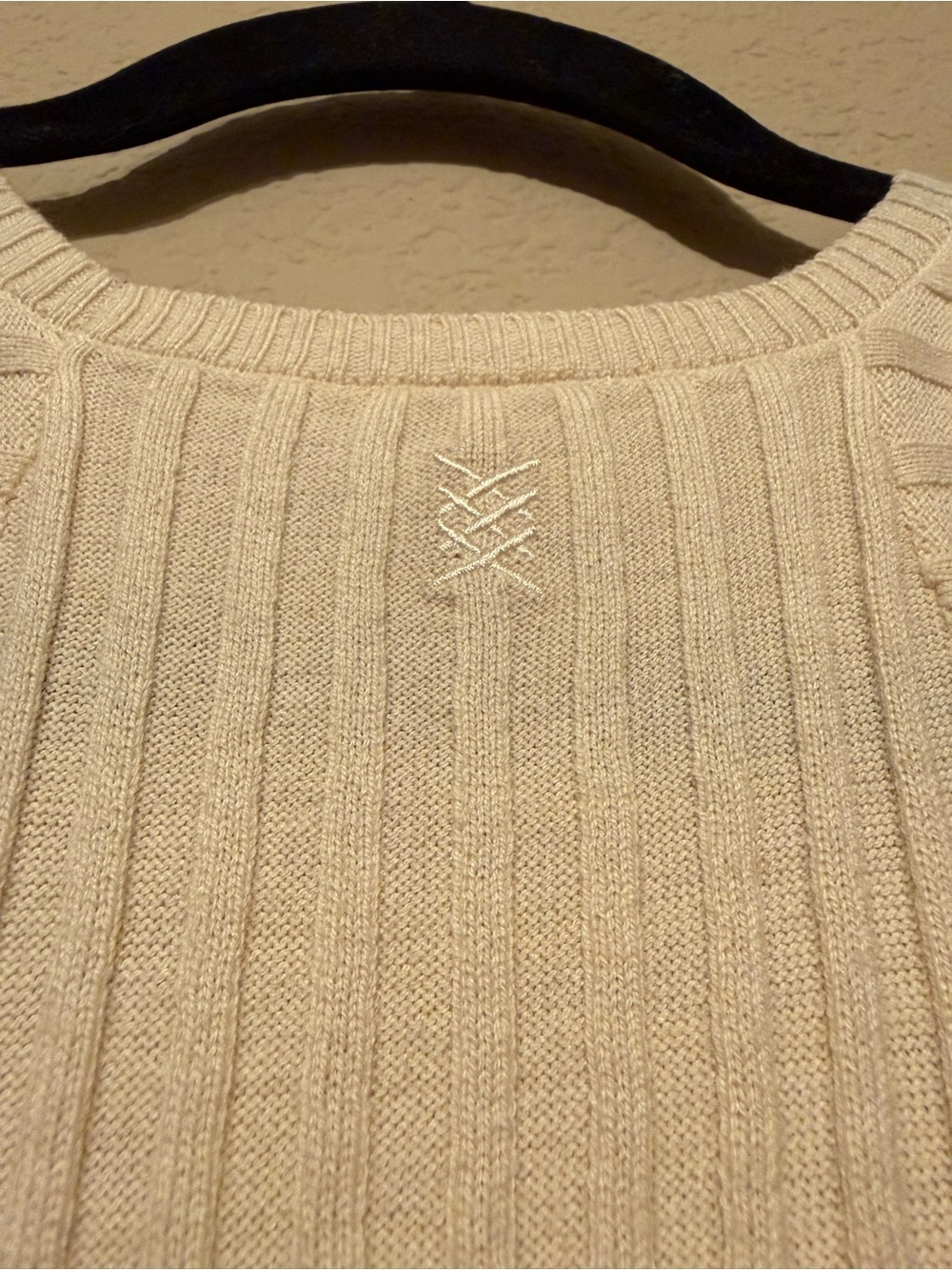 RHONE Women’s Porto Merino Wool Blend Sweater Vest Sleeveless Cream Sz L NWT - Picture 5 of 9